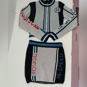 Motor Sport mini skirt Set